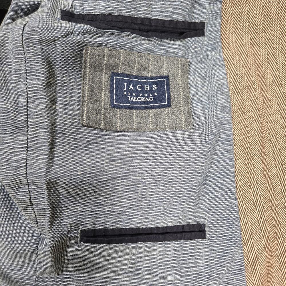 Jachs New York Blazer Mens Size Large Brown Career Formal Preppy Fall Event - Picture 8 of 14